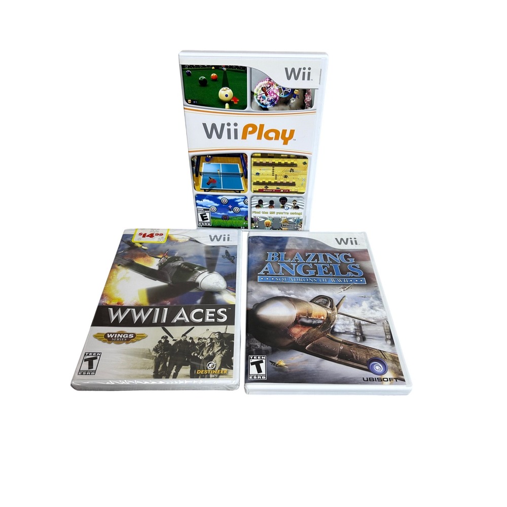 Wii Play WWII Aces Wings Series Blazing Angels‎ Nintendo Game Lot